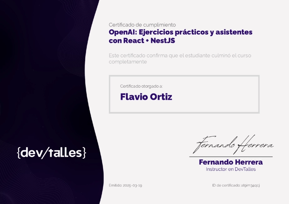 Open AI: Ejercicios con React y Nest.Js